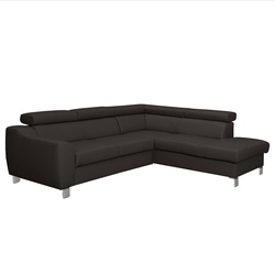 Ecksofa Aspen Leder Braun Dunkelbraun