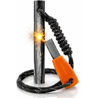 aZengear Feuerstahl Feuerstarter XXL Ø10 mm schwarz