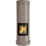 Kachelkamin Bella Rosa 10 Viva Tür: schwarz - Kacheln: Smoke - Rad. 60RK ECOplus