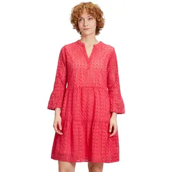Druckkleid CARTOON "Cartoon Casual-Kleid mit Stufen", Damen, Gr. 36, Normalgrößen, lila (himbeere), Obermaterial: 100% Baumwolle. Futter: 100% Baumwolle., modisch, lässig geschnitten kurz, V-Ausschnitt, Kurzarm, Kleider, Material