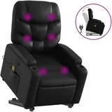 vidaXL Massagesessel mit Aufstehhilfe Kunstleder 89 x 100 x 89 cm Schwarz