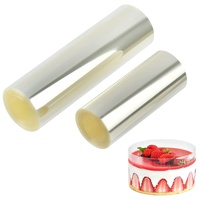 BUYGOO 2 Rolle Tortenrandfolie, Transparent Acetat Rolle, Acetat Kuchenstreifen, Tortenfolie Wiederverwendbar, Acetat Folie, Tortenrandfolie 15cm/10cmx10m, für Tortendeko Schokolade Mousse Kuchen