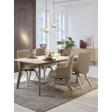 Polsterstuhl STRESSLESS "Laurel", braun (almond paloma, schwarz), B:58cm H:92cm T:59cm, Leder PALOMA: PALOMA ist ein durchgefärbtes Semianilin-Möbelleder mit natürlicher Narbung., Stühle, Polsterstuhl, Low Back mit Armlehne, Größe L, mit schräggestellten Beinen in Schwarz