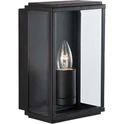Wand Spot Lampe Leuchte Schwarz Edelstahl Außen Veranda Terrasse Hof Beleuchtung