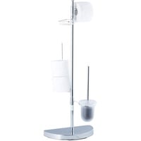 Relaxdays WC-Garnitur silber Metall