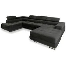masseno Wohnlandschaft Casone ¦ schwarz ¦ Maße (cm): B: 345 H: 90