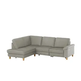 Max Schelling Eckcouch Mikrofaser 2-Sitzer Grau