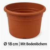 GARDAMO Pflanzkübel Pflanztopf CILINDRO 18 cm Terracotta Kunststoff Pflanzkübel