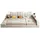 depotum Design Leder Betten Hotel Doppel Ablage Regal 180x200 Multifunktions Grau Sofort