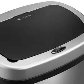 Juskys Automatik Mülleimer 70 l Silber