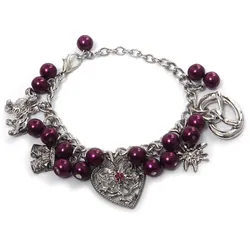 Armband "Weda", Damen, Gr. Metall, lila (violett), COLLEZIONE ALESSANDRO, Armbänder