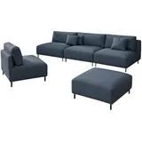 A&J MöbelLand Garten Lounge Set SUN Loungeset blau