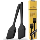 2 Stück 21cm Backpinsel,Silikonpinsel,Backpinsel Silikon,Silikonpinsel Küche,Pinsel Küche,Silikon Pinsel,Grillpinsel,Pinsel Backen,Spülmaschinengeeignet,für Backen,Kochen,Grillen