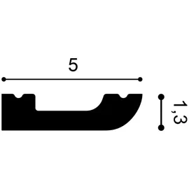 Orac Eckleiste Duropolymer SX182 axxent CASCADE Sockelleiste Wandleiste Zierleiste 2 m