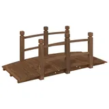 vidaXL Gartenbrücke mit Geländer 150x67x56 cm Massivholz Fichte