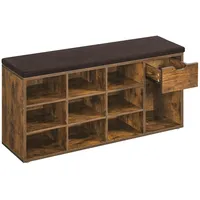 VASAGLE Schuhbank 30 cm x 104 cm x 48