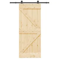 VidaXL Schiebetür mit Beschlag 85x210 cm Massivholz Kiefer