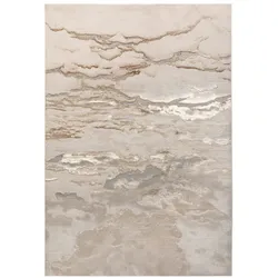 Teppich Velours-Metallic Marmoroptik | 160x230cm | Bronze, Gold, Champagner | Hochglanz | Strapazierfähig | COMO-Lenno Kollektion | Kadima Design