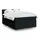 vidaXL Boxspringbett mit Matratze Schwarz 140x200 cm Stoff