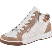 Ara Shoes ARA Damen Rom Mid-cut Sneaker, SAND,WEISS/ROSEGOLD, 40 EU