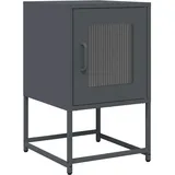 vidaXL Nachttisch Anthrazit 36x39x60,5 cm Kaltgewalzter Stahl