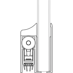 Griffwerk Absenkdichtung für Glastüren 834mm, verklebbar, L/R, 8 + 10mm, kürzbar 125mm - Edelstahl matt-Optik