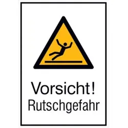 SafetyMarking Warnschild Aluminium B262xH371 mm Vorsicht Rutschgefahr