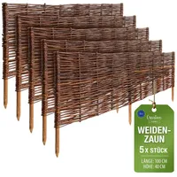 Creative Home Beeteinfassung Weide 100 x 40 cm Braun