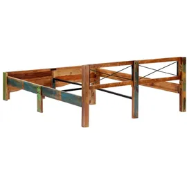 vidaXL Massivholzbett 160 x 200 cm Mehrfarbig