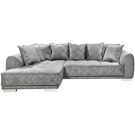 ed exciting design Ecksofa Mikrofaser 2-Sitzer Grau