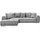 ed exciting design Ecksofa Mikrofaser 2-Sitzer Grau