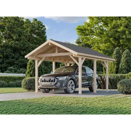 Palmako Carport Robert 3,15 x 3,72 m weiß lackiert inkl. Pfostenanker