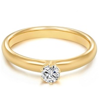 Trilani Ring Sterling Silber Zirkonia in Gelbgold 54 Damen