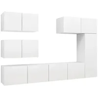 VidaXL 6-tlg. TV-Schrank-Set Weiß Holzwerkstoff
