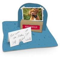 itenga Grußkarten itenga Geldgeschenkverpackung Hund Foto (Motiv 96) mit Bodenplatte, Ka