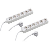 Meister Steckdosenleiste 6-fach - 2er Set - 5 m Kabel - weiß - IP20 Innenbereich / Steckerleiste / Mehrfachsteckdose / Tischsteckdose / Tido 6-fach / 7430480