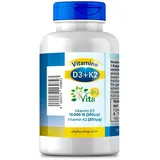 Vitamin D3 10.000 IE + K2 200 μg Depot | 180 Premium Kombi-Kapseln | vegan & hochdosiert | Vitamin D3 + K2 Kapsel von Vita 4U