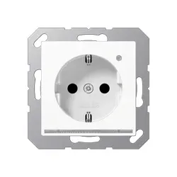 JUNG A 1520-O WW LNW, Typ F, Weiß, Thermoplast, Leistung, Universal, 250 V