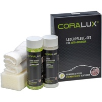 Coralux 4-teiliges Lederpflege-Set A 200 ml Reiniger und Pflegelotion,