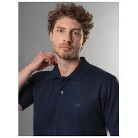 TRIGEMA Poloshirt TRIGEMA "TRIGEMA Poloshirt DELUXE Piqué", Herren, Gr. XL, blau (navy), 100% Baumwolle, Basic, Shirts