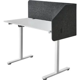 Beliani Schreibtischtrennwand FOLDY 120 x 50 cm Dunkelgrau