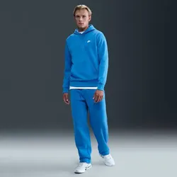NIKE Herren Kapuzensweat Club, LT PHOTO BLUE/LT PHOTO BLUE/WHITE, S