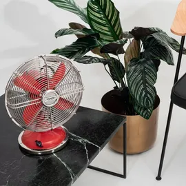 h.koenig JOE50 Tischventilator metall/rot