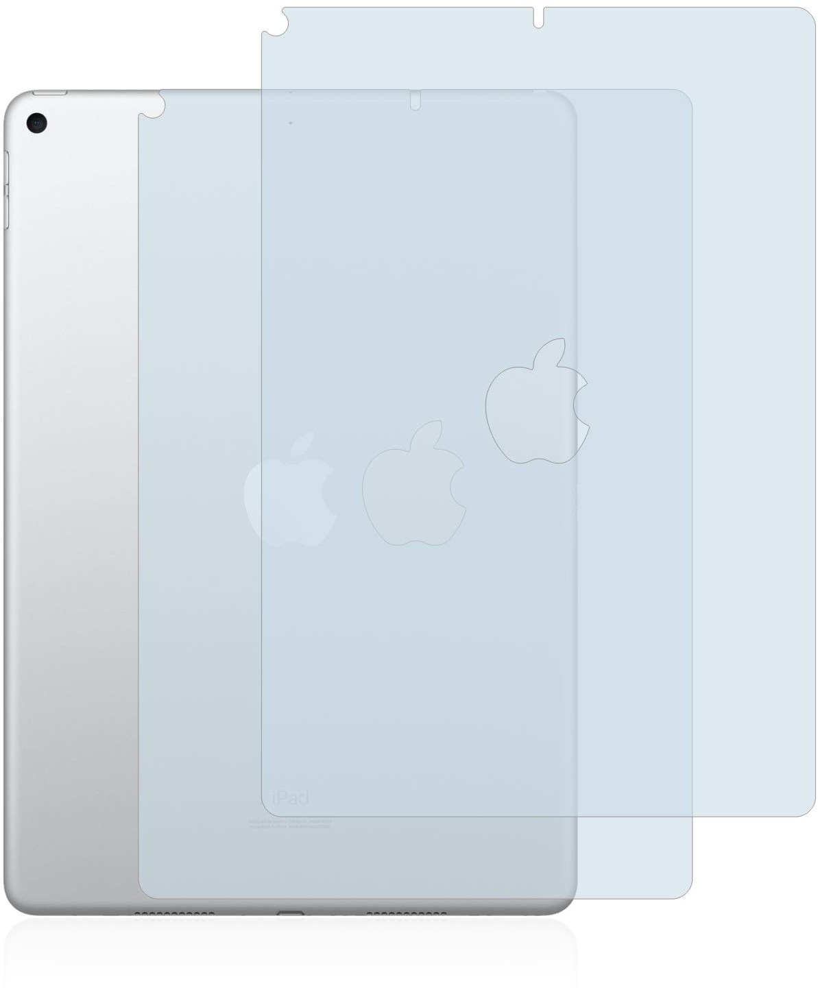 BROTECT (2 Stück Schutzfolie für Apple iPad Air 2019 (Rückseite, 3. Gen.) Displayschutz Folie Ultra-Klar