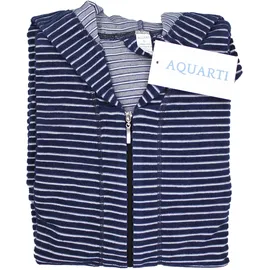 Aquarti Bademantel Aquarti Streifen Dunkelblau S
