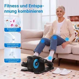 Merach & Mini Ellipsentrainer – 12-stufiger Crosstrainer mit Fernbedienung Display, leise, tragbar,