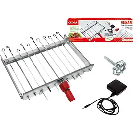 olymp handels gmbh Mangal President Set mit 11er Drehspieß