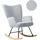 Beliani Schaukelsessel ARSET Cord 70 x 100 x 80 cm Hellblau