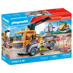 PLAYMOBIL 71750 ACTION HEROES Baustellen-LKW mit Kran