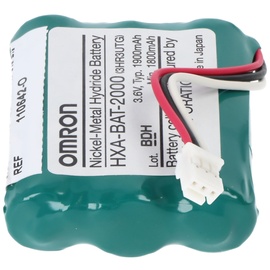 Omron Original NiMH Akku passend für Omron Healthcare HBP-1300 HPM-1300 Blutdruckmessgerät Typ HXA-BAT2000 9065797-O 3,6 Volt 1,9 Ah